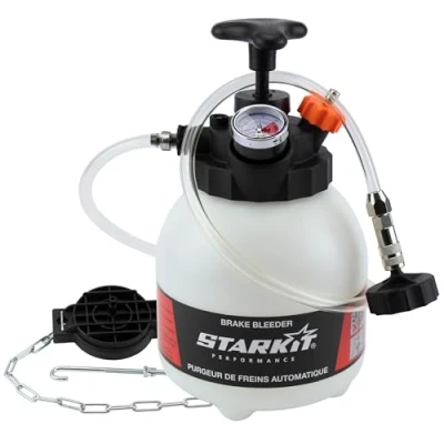 Immagine di spurgo freni auto e liquido 3 litri con 2 adattatori universale. Pompa per multimarca sistema dei