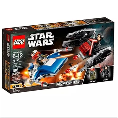 Immagine di Lego Star Wars 75196 The Last Jedi A Wing vs. Tie Silencer Microfighters Building Kit