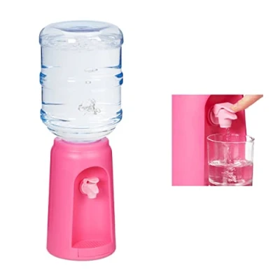 Immagine di relaxdays Wasserspender mit Tank Distributore d’Acqua con Tanica &amp; Rubinetto, Erogatore da Ufficio, 4,5 l, Plastica, HxD 47,5x17 cm, Blu, PP