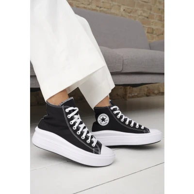 Immagine di Converse Chuck Taylor ALL STAR MOVE Sneakers alte, Donna, Taglia: 36, White/natural ivory/black Tessuto