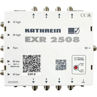 Immagine di Kathrein EXR 2508 SAT multiswitch Ingressi (Multiswitch): 5 (4 satellitare / 1 terrestre) Numero utenti: 8