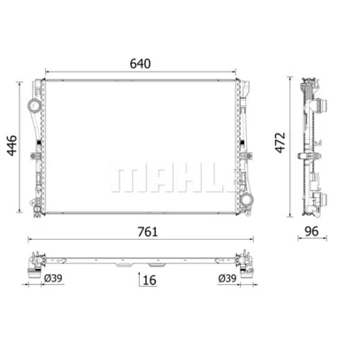 Immagine di Radiatore, raffreddamento motore BEHR MAHLE CR 2603 000P