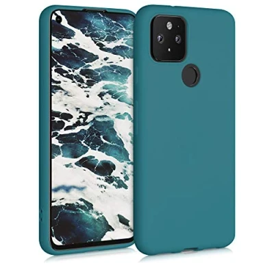Immagine di kwmobile Custodia Compatibile con Google Pixel 5 Cover Back Case per Smartphone in Silicone TPU Protezione Gommata petrolio matt