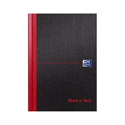 Immagine di Black n&#039; Red Rubrica A righe Z, con copertina rigida, formato A5, colore: Nero/Rosso