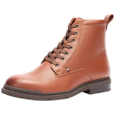 Immagine di Tommy Hilfiger FLEX WARM Check Stivaletti stringati, Uomo, Taglia: 46, Winter cognac Pelle