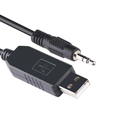 Immagine di Cavo adattatore seriale da USB a RS232 3,5 mm jack audio