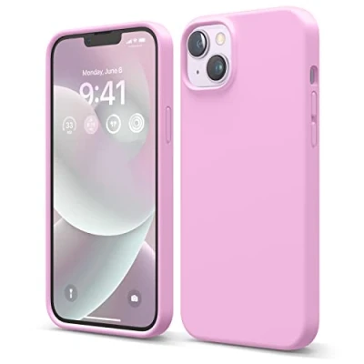 Immagine di elago Cover Silicone Liquido Custodia Compatibile con iPhone 14 plus Case (6.7&quot;), Premium, Protezione Completa Antiurto a 3 Strati, in Morbida Microfibra Antigraffio (Fucsia)