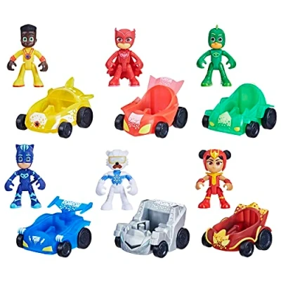 Immagine di PJ Masks Super Pigiamini, Personaggi e Veicoli, Collezione Power Heros, Giocattolo per età prescolare con 6 Bambini Bambine dai 3 Anni in su [Esclusivo Amazon]