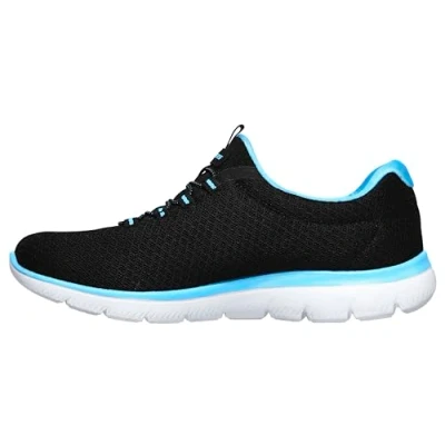 Immagine di Skechers Summits, Scarpe da Ginnastica Donna, Black Turquoise, 37.5 EU Larga