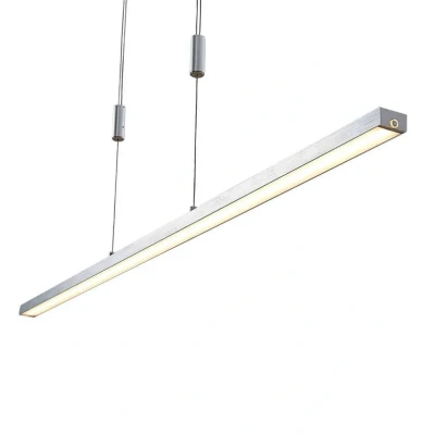 Immagine di Lampada a sospensione &#039;Myron&#039; dimmerabile (Moderno) colore Grigio, in Alluminio ad es. Soggiorno &amp; Sala da pranzo (1 luce, lampadina inclusa) di Lucande sospensione, lampada, lampadine