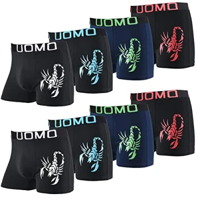 Immagine di L&amp;K Boxer Uomo Set in Diversi Colori, Premium Stretch 1123, Pacco da 8 2XL