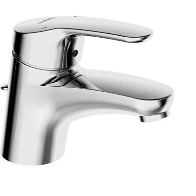 Immagine di Hansa, Miscelatore monocomando per lavabo Hansamix con guarnitura e flessibile a pressione, cromato, 01102283