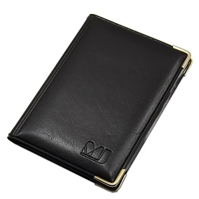 Immagine di Porta carte di credito con 12 scomparti MJ Design Germany Made in UE diversi colori e designs (Design 1 / Nero)