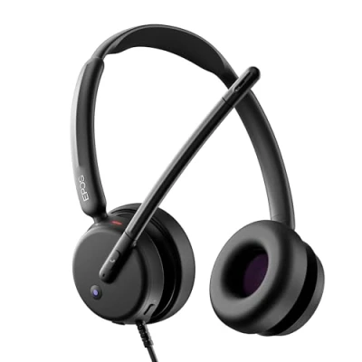 Immagine di EPOS IMPACT 460T Cuffie On Ear Binaurali con Doppio Microfono, Cancellazione del Rumore, Connessione USB C/USB A, Microsoft Teams, Home Office, Plug and Play, Zoom, UC