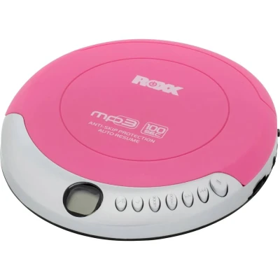 Immagine di Roxx PCD 501 pink Lettore CD portatile CD, R, RW, MP3 Rosa, Argento