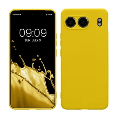 Immagine di kwmobile Custodia Compatibile con OnePlus Nord 4 5G Cover Back Case per Smartphone in Silicone TPU Protezione Gommata giallo radiante