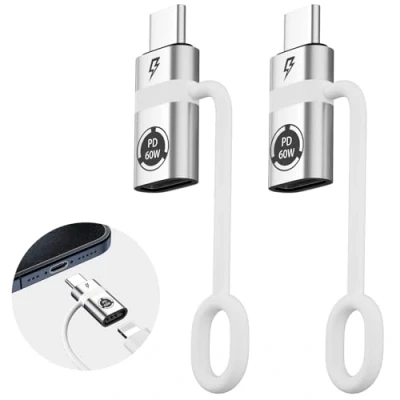 Immagine di Liaoan Adattatore da Lightning a USB C, PD60 W, ricarica rapida e dati C compatibile con Phone 15/15 Plus/15 Pro Max, non supporta cuffie funzioni OTG, colore argento