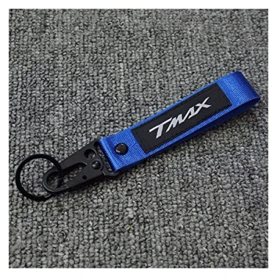 Immagine di Portachiavi Moto Per Yamaha T MAX Tmax 500 530 SX DX 560 Tech Tmax530 Tmax560 Tmax500 Ricamo (Colore : Blu, Size Normal)