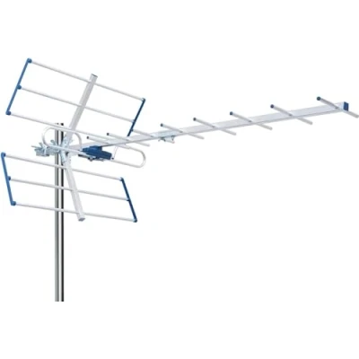 Immagine di ANFEL YAGI 12db Antenna TV tripla Digitale Terrestre 4K ULTRA HD UHF 21 48 esterno, con filtro 5G LTE, per Ricezione il segnale DVB T/T2, Frequenze 470 694Mhz (ANFEL 12 dB)