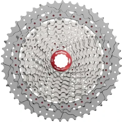 Immagine di SunRace MX, Ruota Libera 11V Unisex Adulto, Argento/Rosso, 11 46D