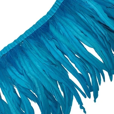 Immagine di Sowder Rooster Hackle Frange in piuma, 25,4 30,5 cm di larghezza, confezione da 1 m (turchese)
