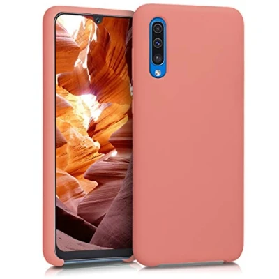 Immagine di kwmobile Cover per Samsung Galaxy A50 Custodia Back Case Smartphone in Silicone TPU Protezione Gommata corallo matt