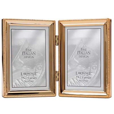 Immagine di Lawrence Frames Cornice portafoto in metallo, 3,5 x 5 cm, colore: Oro