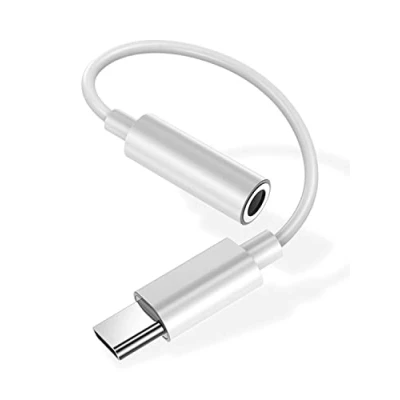 Immagine di adattatore jack per cuffie USB C a 3.5mm, audio cavo Dongle Aux Samsung Galaxy S22/S21/S20/Ultra S20 + Nota 20, Pixel 4 3 2 XL,Hua,wei P40/P30 Pro/Mate 20/30,Xiaomi 10（bianco）