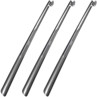 Immagine di biped Set di 3 calzascarpe extra lungo in plastica 65 cm con gancio z1557(antracite metallico)