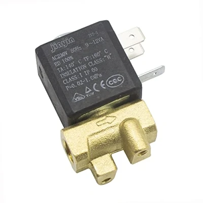 Immagine di JIAYIN JYZ 3 normalmente chiuso N.C 2/2 vie ad azione diretta filettatura interna AC 230 V G1/8 &quot;ottone vapore aria acqua 2 posizioni elettrovalvola