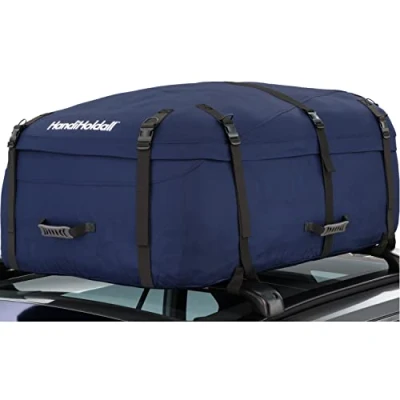 Immagine di HandiWorld HHOLDALLWR330 HandiHoldall Grande Borsa da Tetto; Pieghevole Resistente alle Intemperie con Base Solida; Blu Navy; 330 Litri
