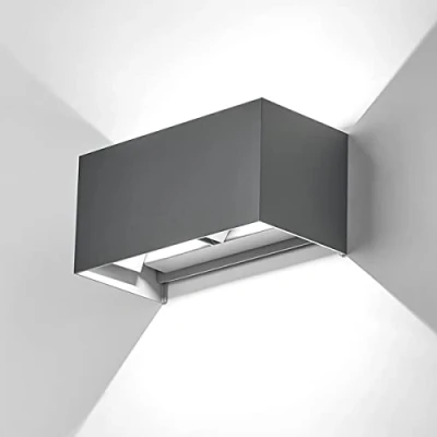 Immagine di Dr.lazy 20W Lampade da Parete LED Esterno Interno IP65 Impermeabile, Orientabile Applique Moderno in Alluminio per Corridoio Ingresso Giardini (Grigio/Bianco Freddo)