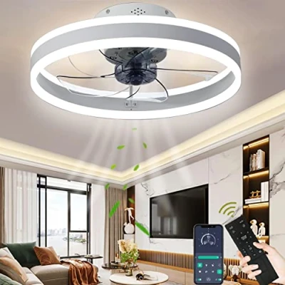 Immagine di Wildcat Ventilatore da Soffitto con Luce, Moderno Indoor 50CM LED Dimmable Ventilatori Telecomando, Smart 3 Light Color Change e 6 Velocità Della Ventola
