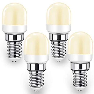 Immagine di GlowsLand Lampadine LED E14, 2W(Equivalente a 20W), 180LM, SES Mini Lampadina LED, per frigorifero, cappa da cucina, luce notturna e macchina cucire, Bianco Caldo 2700K, Pacco 4