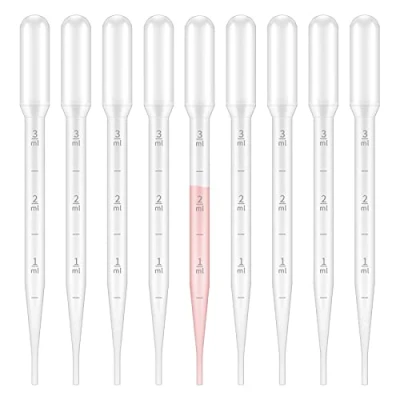 Immagine di G2PLUS 100PCS Pipette Pipetta di Trasferimento in Plastica 3ML Contagocce per Trasferire Profumo,Olio Essenziale,Vernice Acrilica e Laboratorio