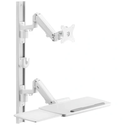 Immagine di SpeaKa Professional SP MM 960 1 parte Supporto a muro per monitor 43,2 cm (17) 109,2 (43) Bianco Regolabile in altezza, Girevole, Inclinabile