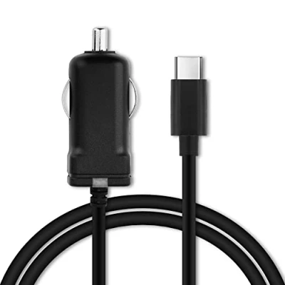 Immagine di subtel® Caricatore USB C Type da auto 1.1m compatibile con Nintendo Switch/Switch Lite/Nintendo Switch Pro Controller cavo per consolle 2.4A 5V ricarica accendisigari Caricabatteria