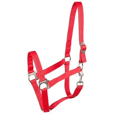 Immagine di PFIFF Shetty 101668 Cavezza in plastica, regolazione continua sul collo, buona qualità, resistente, colore: Rosso