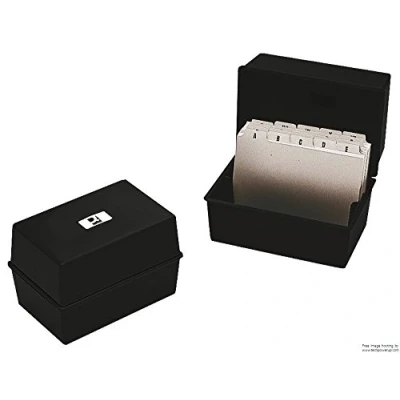 Immagine di Q CONNECT CARD INDEX BOX 8X5 BLK 1 nero
