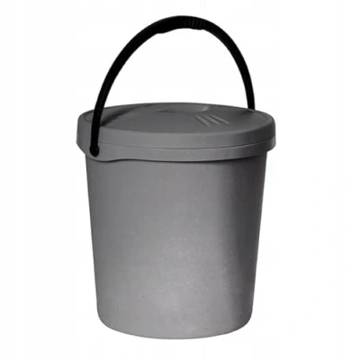 Immagine di Plast Team Secchio con Coperchio, 16 l, Argento, Taglia Unica