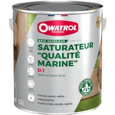 Immagine di Owatrol Deks Olje D1 Protettivo ad alta penetrazione per legni tropicali in interni ed esterni, colore: Trasparente, 1 L