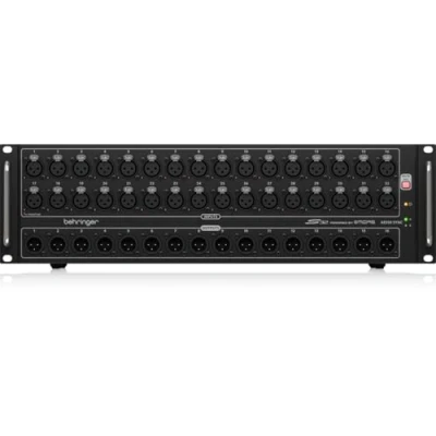Immagine di Behringer S32 I/O Box con 32 preamplificatori Midas controllabili a distanza, 16 uscite e rete AES50 tecnologia Klark Teknik SuperMAC