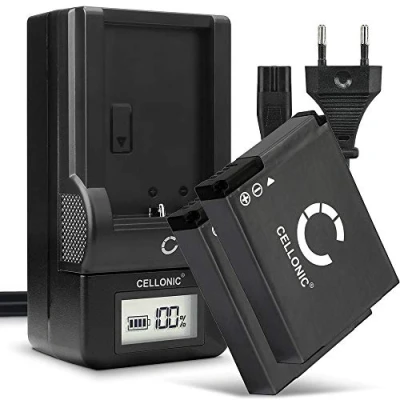 Immagine di CELLONIC® 2X Batteria AHDBT 002 001 ABPAK 0014 Compatibile con GoPro HD Hero 2, Hero, 1100mAh + Caricabatterie di Ricambio, pila Caricatore