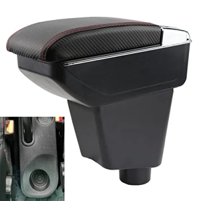 Immagine di YJYWZH Braccioli Compatibile con Renault Clio 4 Captur 3 III IV Armrest Doppio Strato Scatola portaoggetti bracciolo della console dell&#039;auto portabicchieri