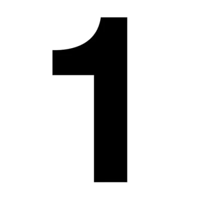 Immagine di Adesivo con numero 1 di colore nero, altezza 10 cm, casa autoadesivo, da incollare, per esterni, cassetta delle lettere, porta I resistente alle intemperie, kfz_673_1