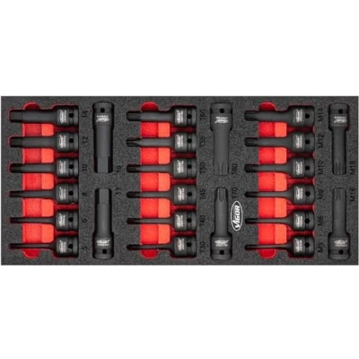 Immagine di Vigor Kit inserti a bussola per avvitatori ad impulsi 1/2 (12.5 mm) 24 parti V5603