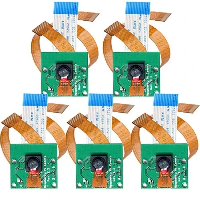 Immagine di AZDelivery 5 x Camera compatibile con Raspberry Pi Modulo E cavo flexzero 30cm fotocamera incluso un Book!