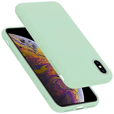 Immagine di Cadorabo Custodia compatibile con Apple iPhone X/XS in LIQUID VERDE CHIARO Morbida Cover Protettiva Sottile di Silicone TPU Bordo Protezione Ultra Slim Case Antiurto Gel Back Bumper Guscio
