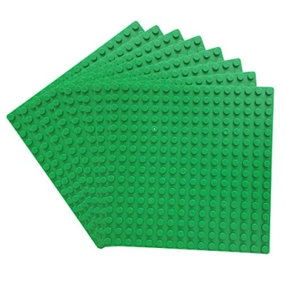 Immagine di Katara 1741 Set 8 x Base Costruzione Compatibile con Lego, Sluban, Papimax, Q Bricks 13 13cm, Verde