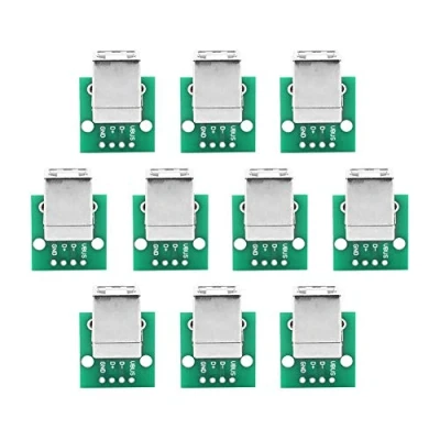 Immagine di Keenso 10Pcs USB Tipo B femmina Breakout Board 2,54 millimetri Adattatore Connettore DIP per alimentatore